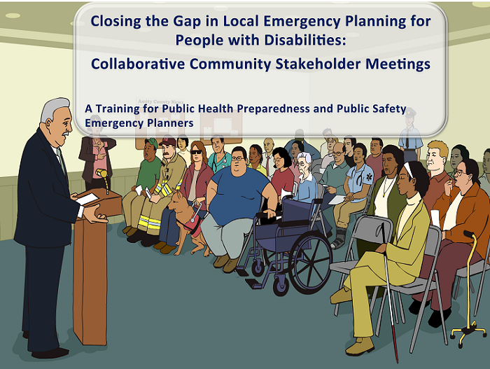 Banner with: Closing the gap in local emergency planning for people with disabilities